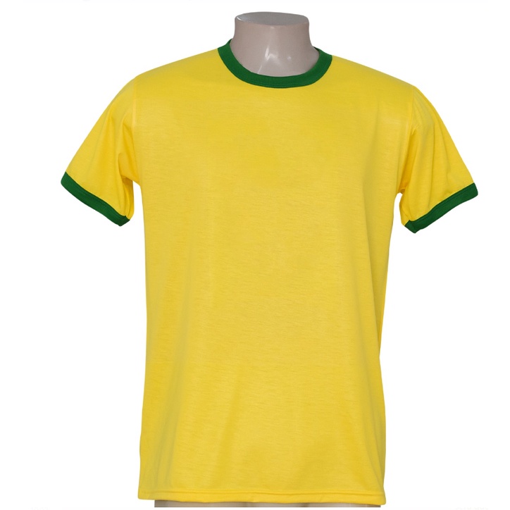 CAMISA POLIESTER AMARELO/ DEBRUM VERDE- BRASIL/COPA em Oferta na Shopee