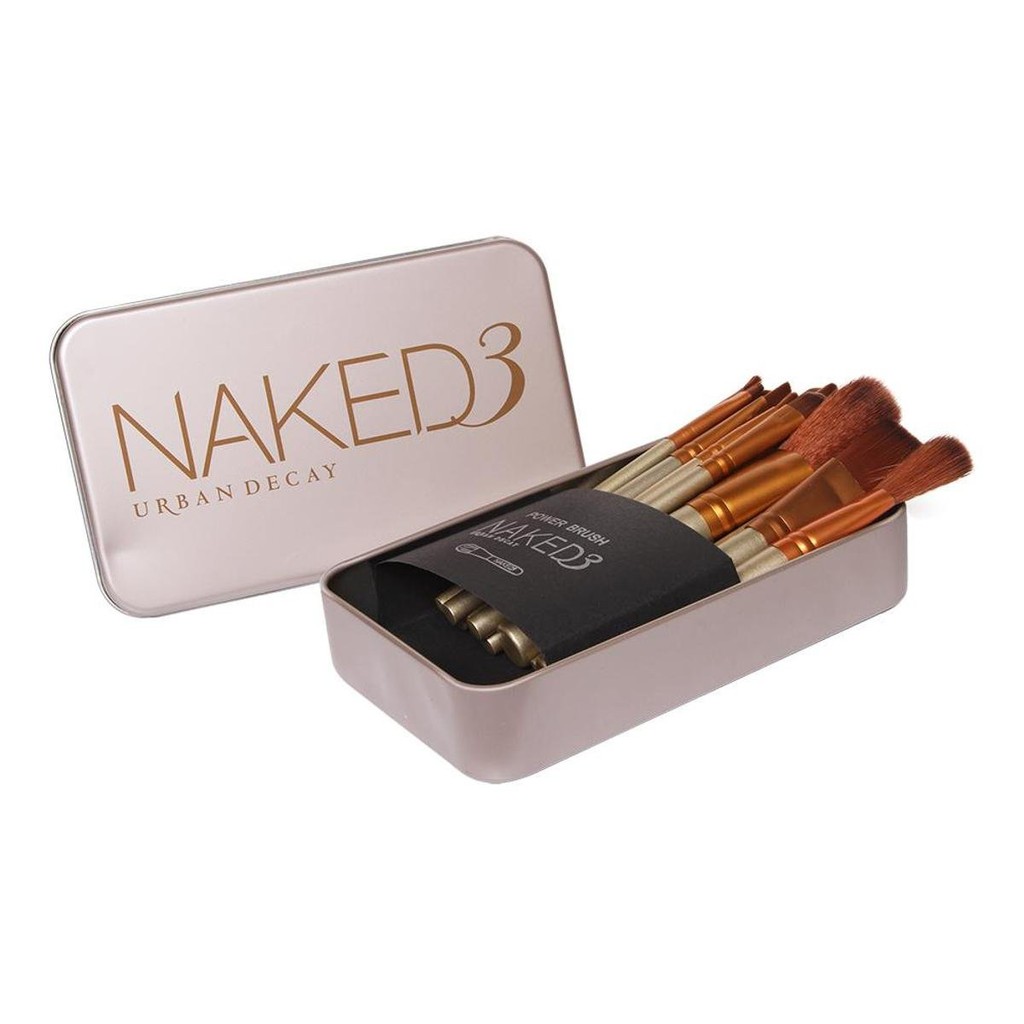 Kit Pincéis Para Maquiagem Naked Com Estojo Shopee Brasil