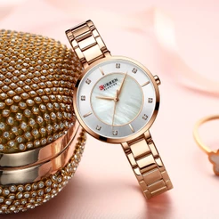 CURREN Relógio Feminino De Quartzo Fashion Casual Pulseira De Aço Inoxidável À Prova D'água 9051 XS