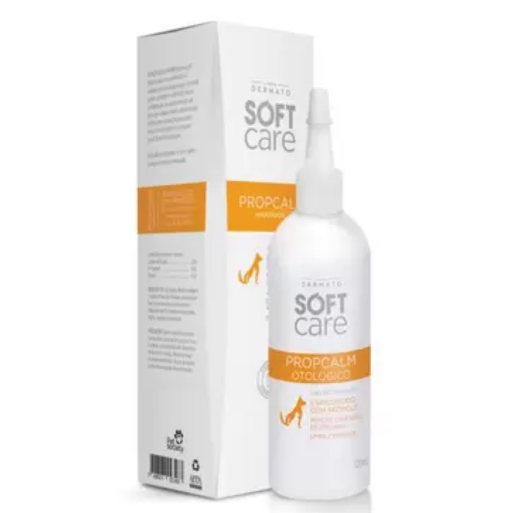 Soft Care Propcalm Otológico 100mL - Limpeza Auricular P/ Cães e Gatos em Oferta na Shopee