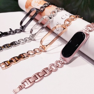 Pulseira De Metal Brilhante Diamante Aço Inoxidável Xiaomi Mi Band 6 , 5 , 4