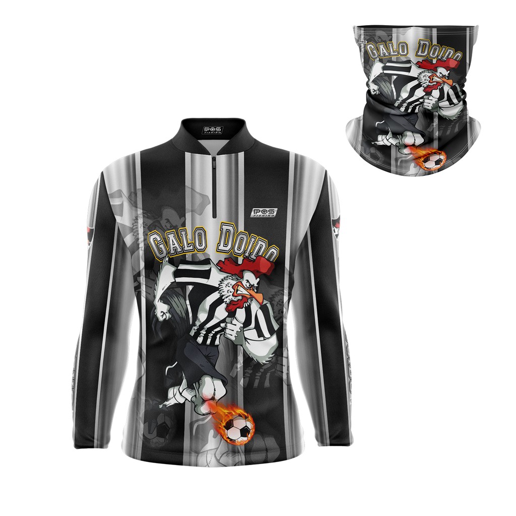 Camisa com Bandana de Pesca  Marca Pqs Fishing Futebol Galo Doido Modelo 01 Atlêtico mineiro