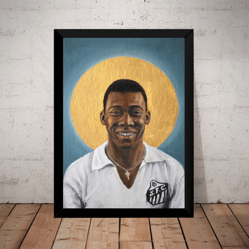 Quadro Decorativo Rei Pele Santos Fc Futebol Arte