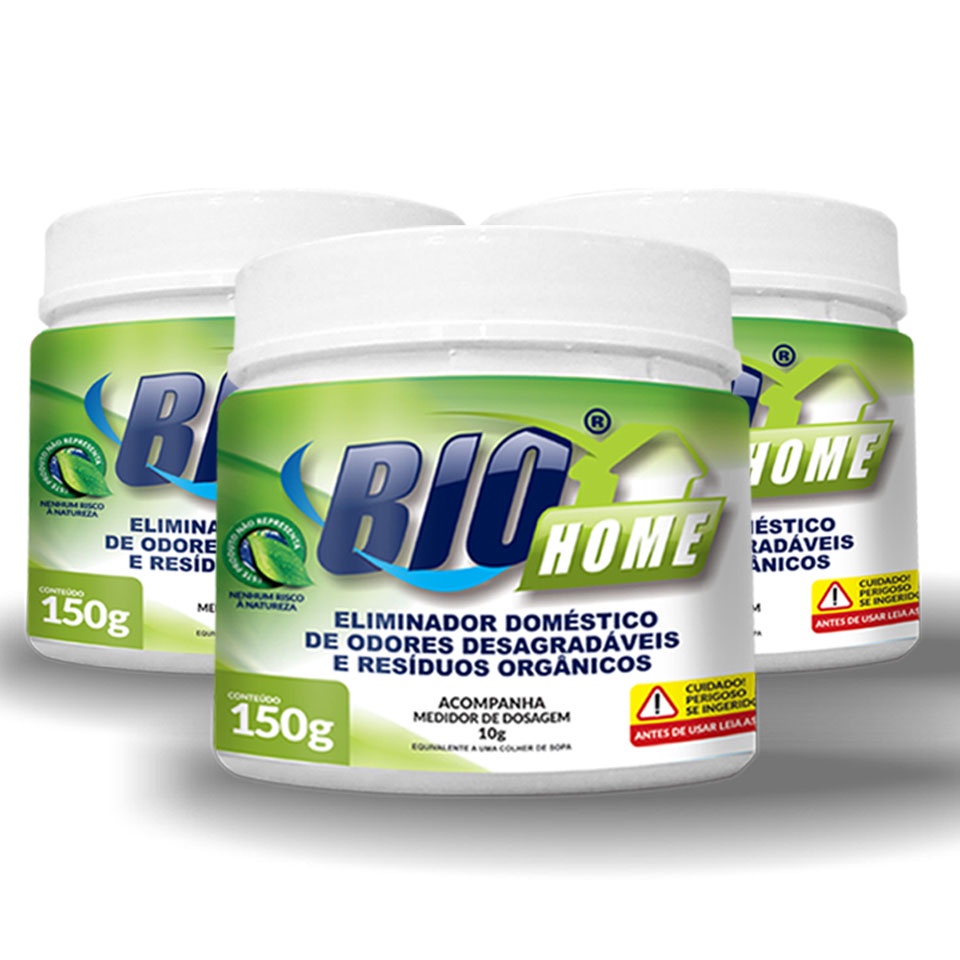 Limpa Fossa, Caixa de Gordura e Ralos - BioHome 150g - Kit com 3