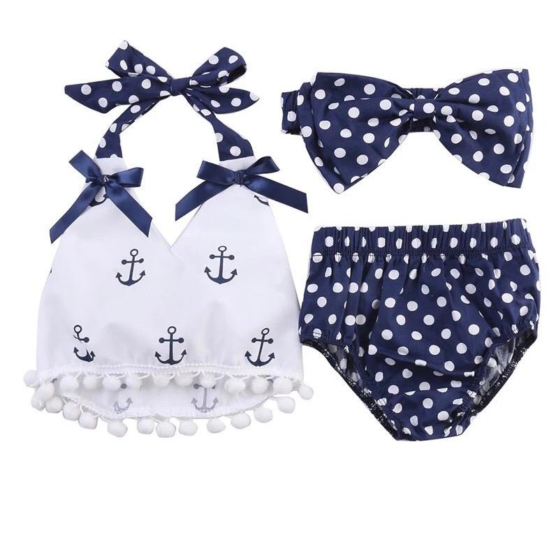 Roupa Bebê Conjunto Menina Marinheiro!!! 3 peças!!!
