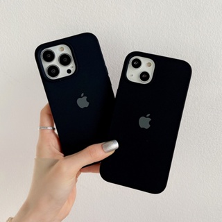 Preto Para iPhone 17/16/15/13/14/12/11/Pro max/Air/XS XR/7/8/Plus/SE/Mini/Capa De Telefone De silicone Líquido em Oferta na Shopee