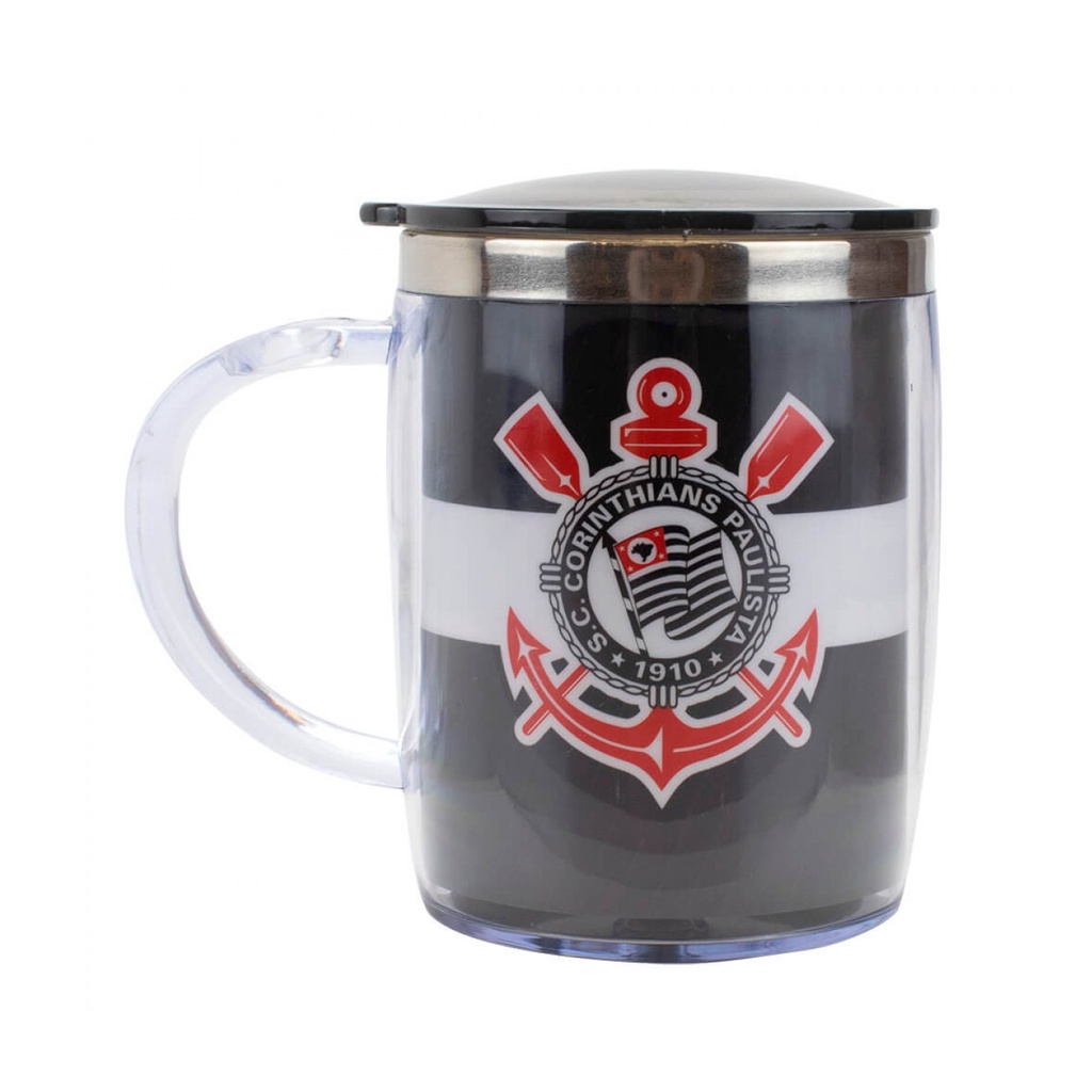 Caneca Térmica Com Tampa 450ml - Corinthians Oficial