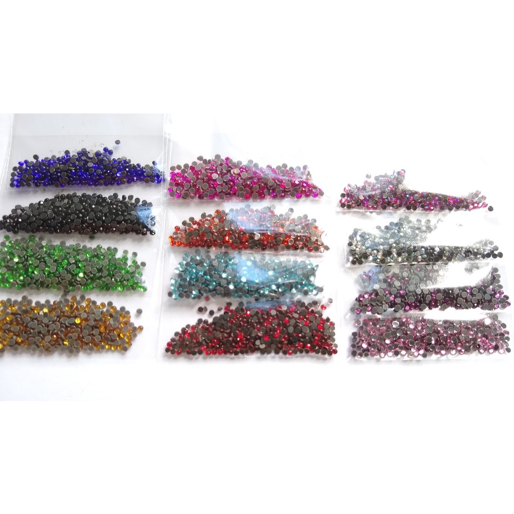 kit pedrarias para unhas strass chatons coração girassol 30 pacotinhos