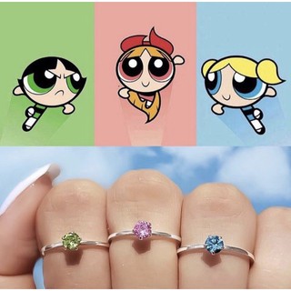 Anel Solitário Meninas Super Poderosas Prata 925