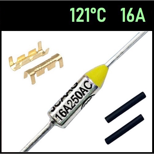 2 Fusível Térmico 16A TF121°C 121C 121°C 121 Graus 250V