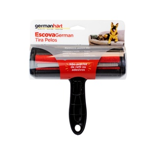 Escova Tira Pelos Preto e Vermelho - GermanHart em Oferta na Shopee
