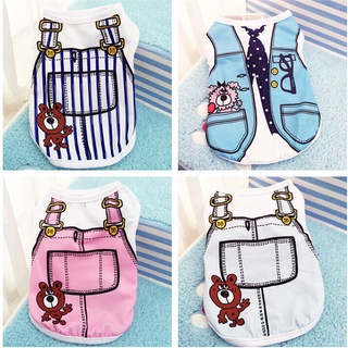 Roupas para animais de estimação de verão estilo universitário colete de cachorro super fofo respirável e confortável colete de roupas de gato