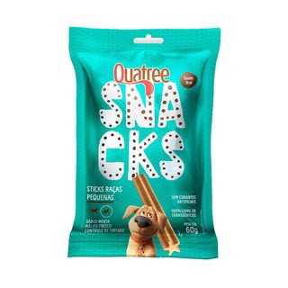 Snack Quatree Stiks Saúde Oral para Cães de Porte Pequeno Sabor Menta 60g