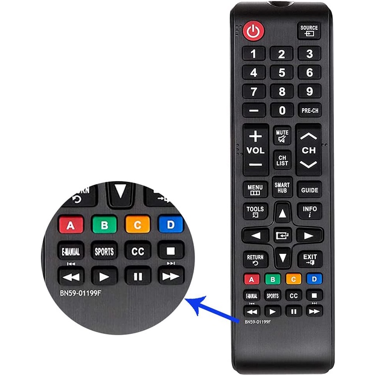 BN59-01199F Controle Remoto De Substituição Universal Compatível Com Todas As Tvs Samsung UN60JU6400F UN60J620DAFXZA UN6