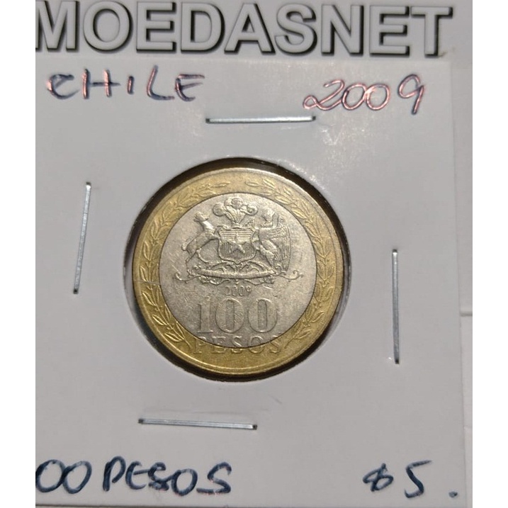 MOEDA CHILE 2009 - 100 PESOS - BIMETAL - C1815