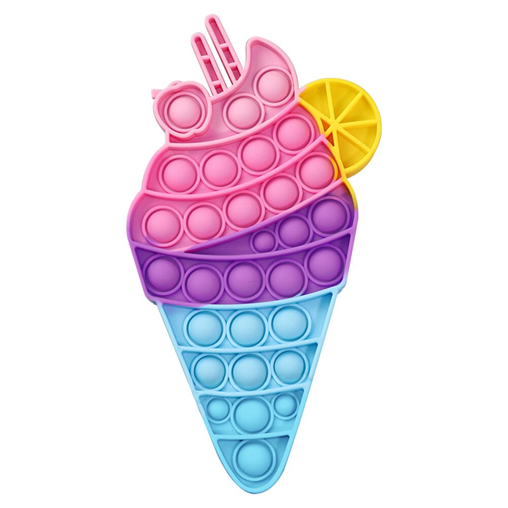 Rainbow Ice Cream Pop It Push Bubble Toys Puzzle Antistress Simple Dimple  Bubbles Fidget Toys Children Gifts | Shopee Brasil