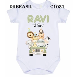 Body Bebê Personalizado Safari Significado do nome Ravi