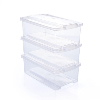 Kit de Caixas Organizadoras Empilháveis Plasútil 3 Peças