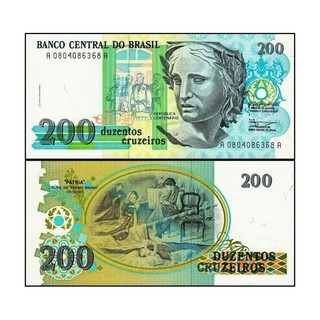 Cedula C 215 200 Cruzeiros 1989 = FE