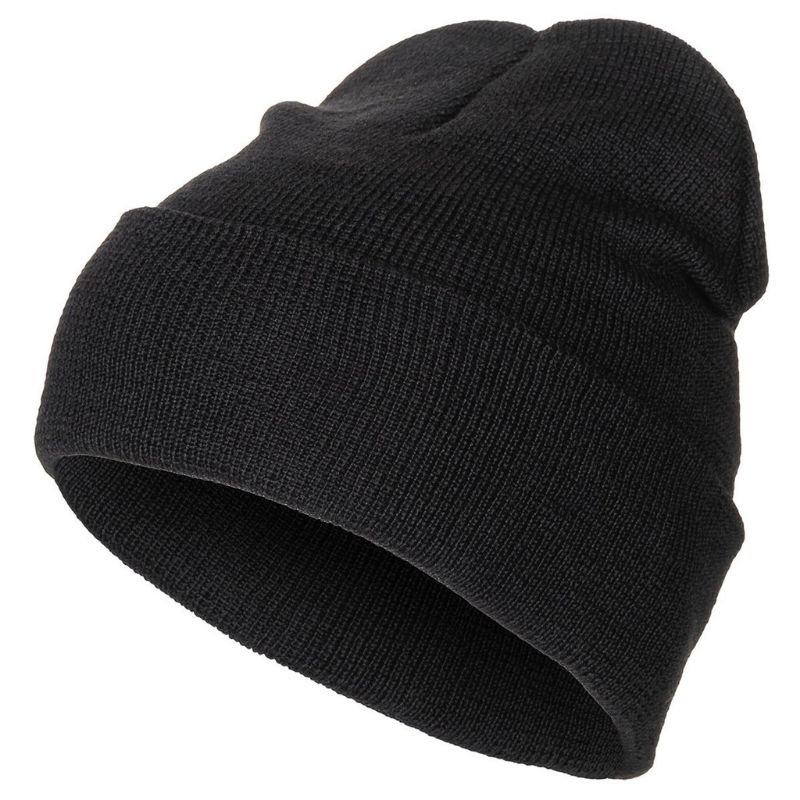 Touca gorros Adulto Unissex  Básica Lã Preta Inverno