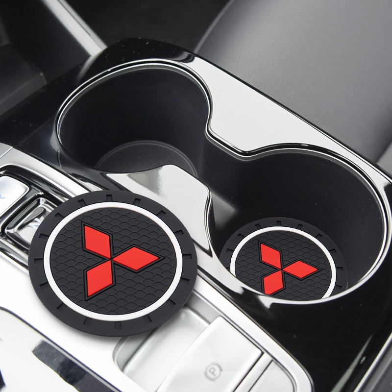 1-2pçs Porta-Copos De Água Para Carro Silicone Decoração De Tapete Antiderrapante Mitsubishi Pajero ASX Outlander Eclipse-Cross LANCER Colt Grandis