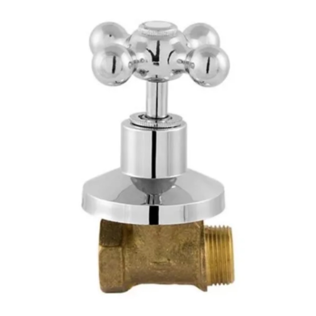 Registro de Pressão Para Chuveiro 1/2 1416 Cromado Completo Vedante C-33 Metal