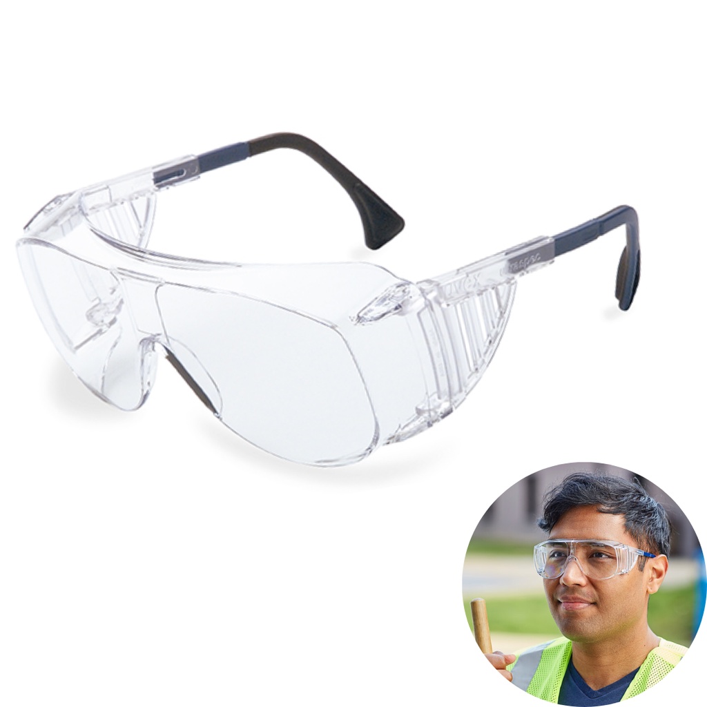 Óculos Uvex Ultraspec S0112C Honeywell de Proteção Anti-risco Anti-embaçante Uso com Óculos de Grau Epi Tatico Airsoft