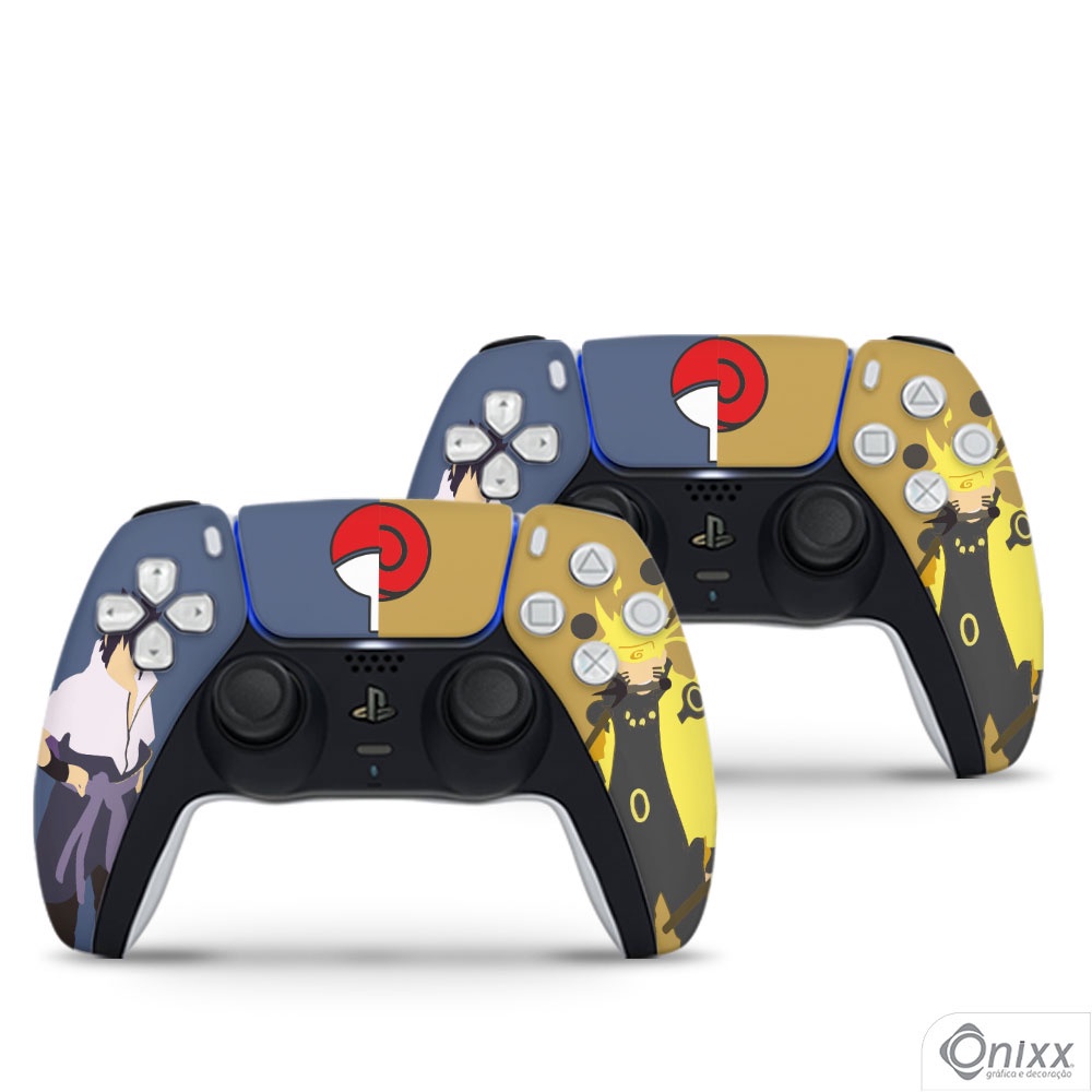 Skin PS5 JOYSTICKS Adesiva Naruto e Sasuke Minimalist