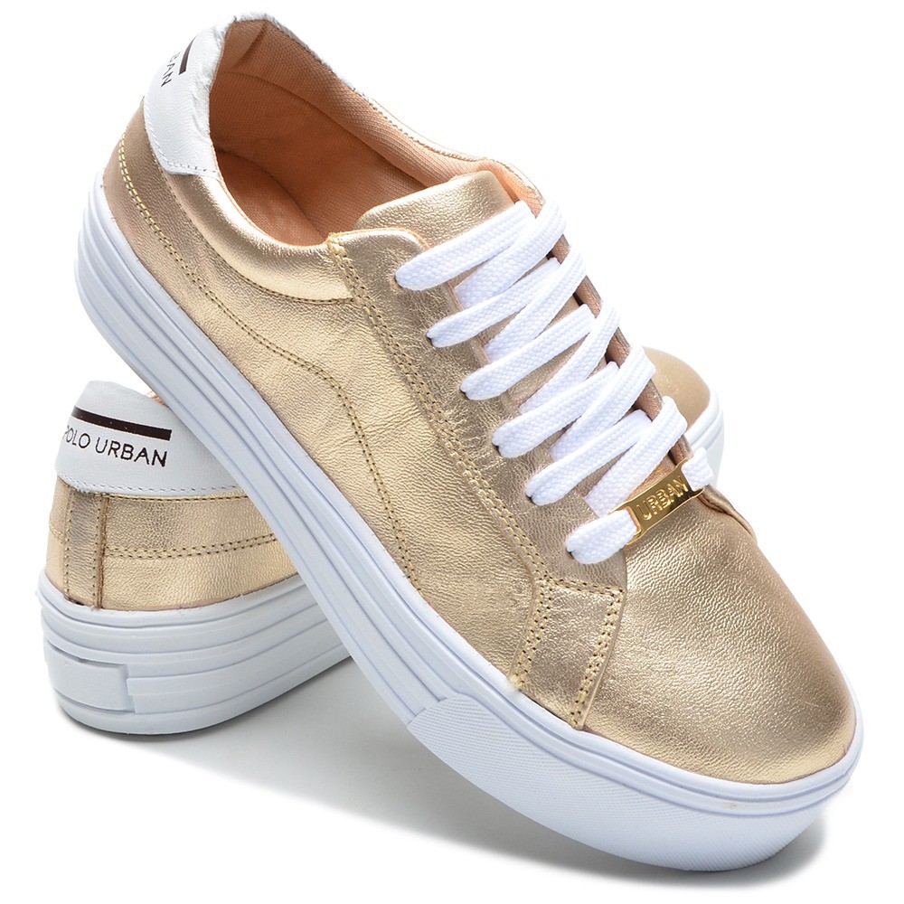 Polo Urban Original Tenis Sapatenis Couro Legítimo Leve Macio Confortável Promoção