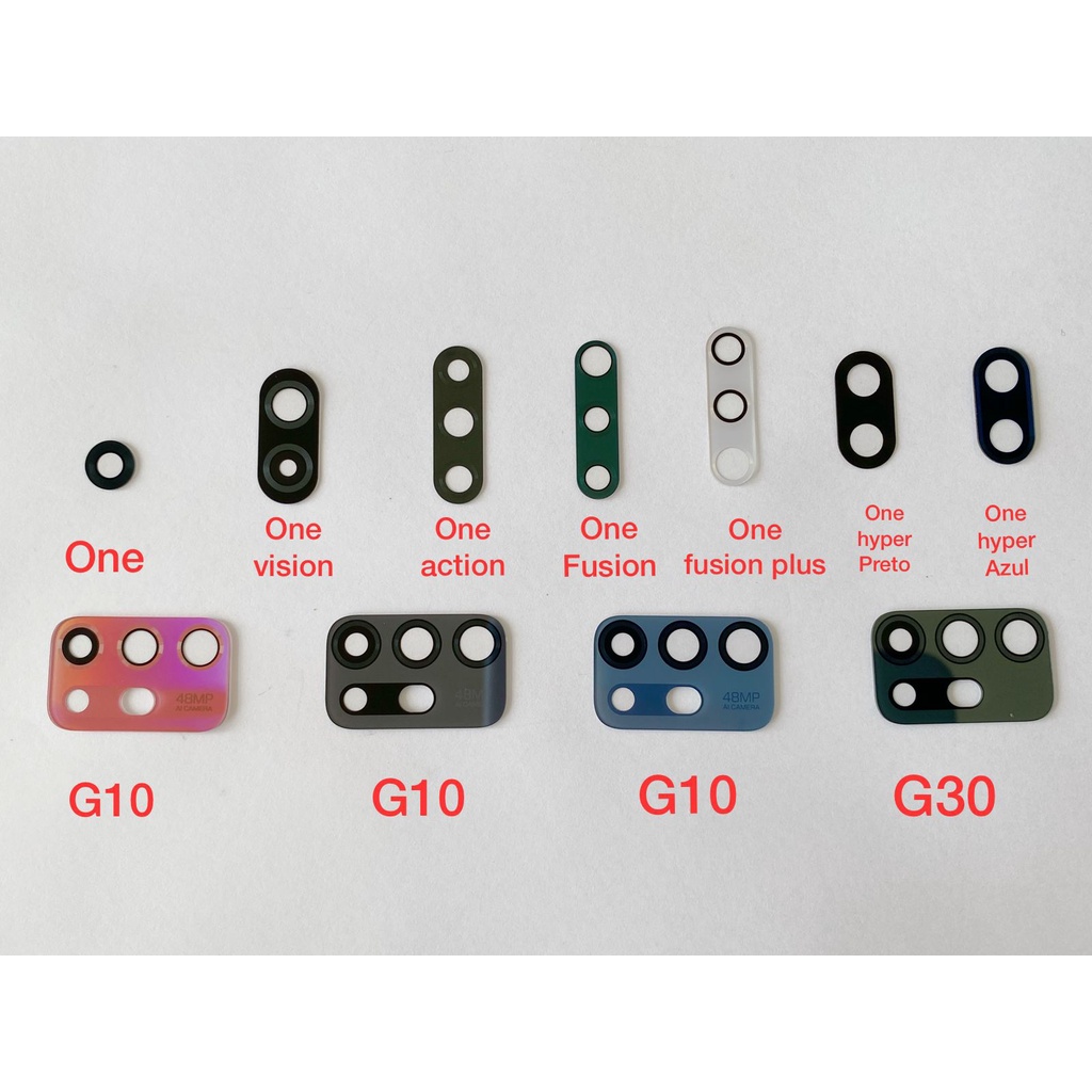 Lente De Vidro Da Câmera Traseira Modelos Variados Motorola Moto (One, One Vision, One Action, One Fusion, One Fusion Plus, One Hyper, G10, G30) Pronta Entrega Promoção! #Oferta