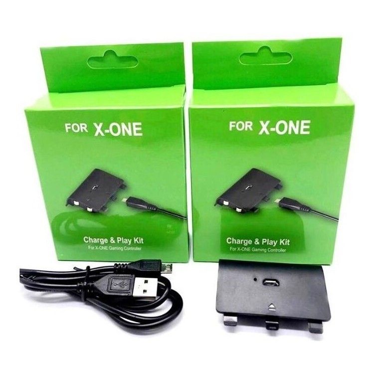 Kit Bateria E Cabo Carregador Controle Xbox One Charge Play Kit  Envio imediato
