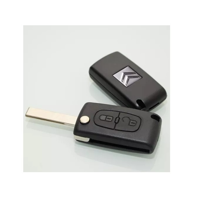 Capa Chave Canivete  Citroen Xsara C5 C6 C8 C3 C4 Cod-151 CARCAÇA COMPLETA NOVA PARA SUBSTITUIÇÃO DA SUA DANIFICADA P/ TODO CITROEN COM LAMINA VIRGEM