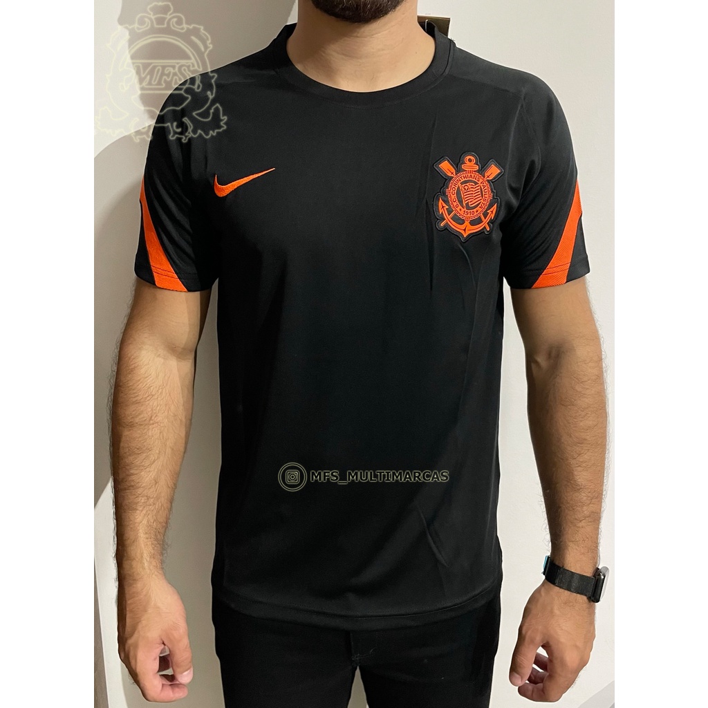 CAMISA CORINTHIANS TREINO COM TODOS PATROCÍNIO TORCEDOR NIKE MASCULINA ...