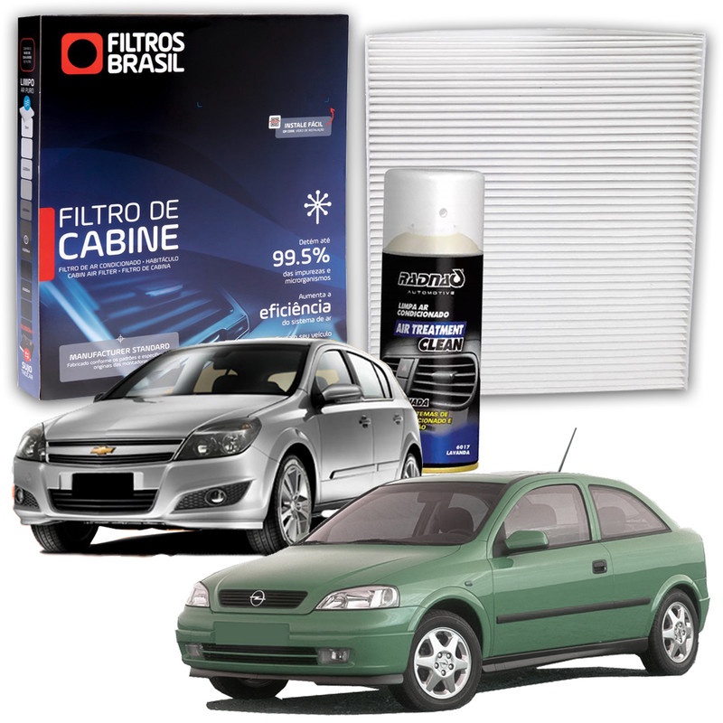 Filtro de Cabine para Ar Condicionado Astra / Vectra + Higienizador Limpa Ar Tipo Granada em Oferta na Shopee