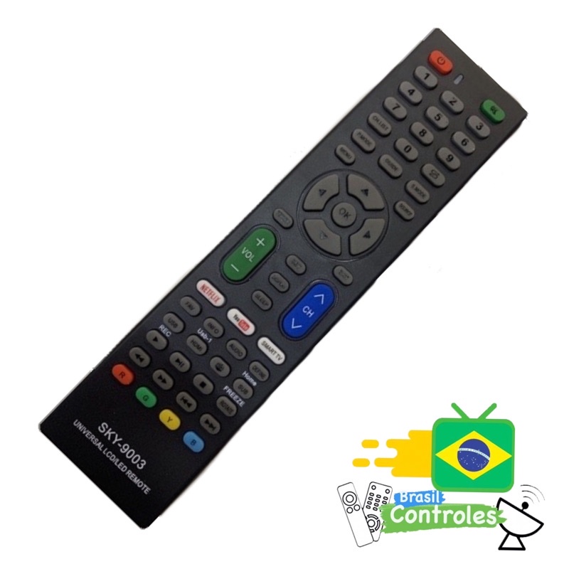 Controle Remoto Universal TV LCD / LED / Smart TV com Netflix e Youtube - 9003