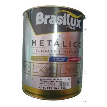 Tinta Dourado Laredo Esm. Sintético  Metálico 3,6l Brasilux - Home & Living