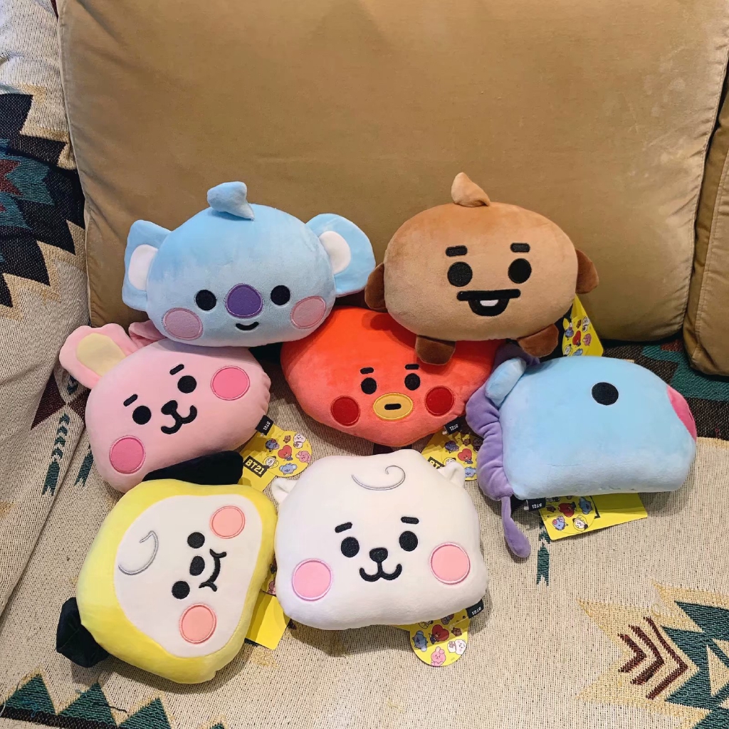 1pc 28cm BTS Hand Pillow BT21 Bangtan Boys Plush Car Pillow Neck Pillow