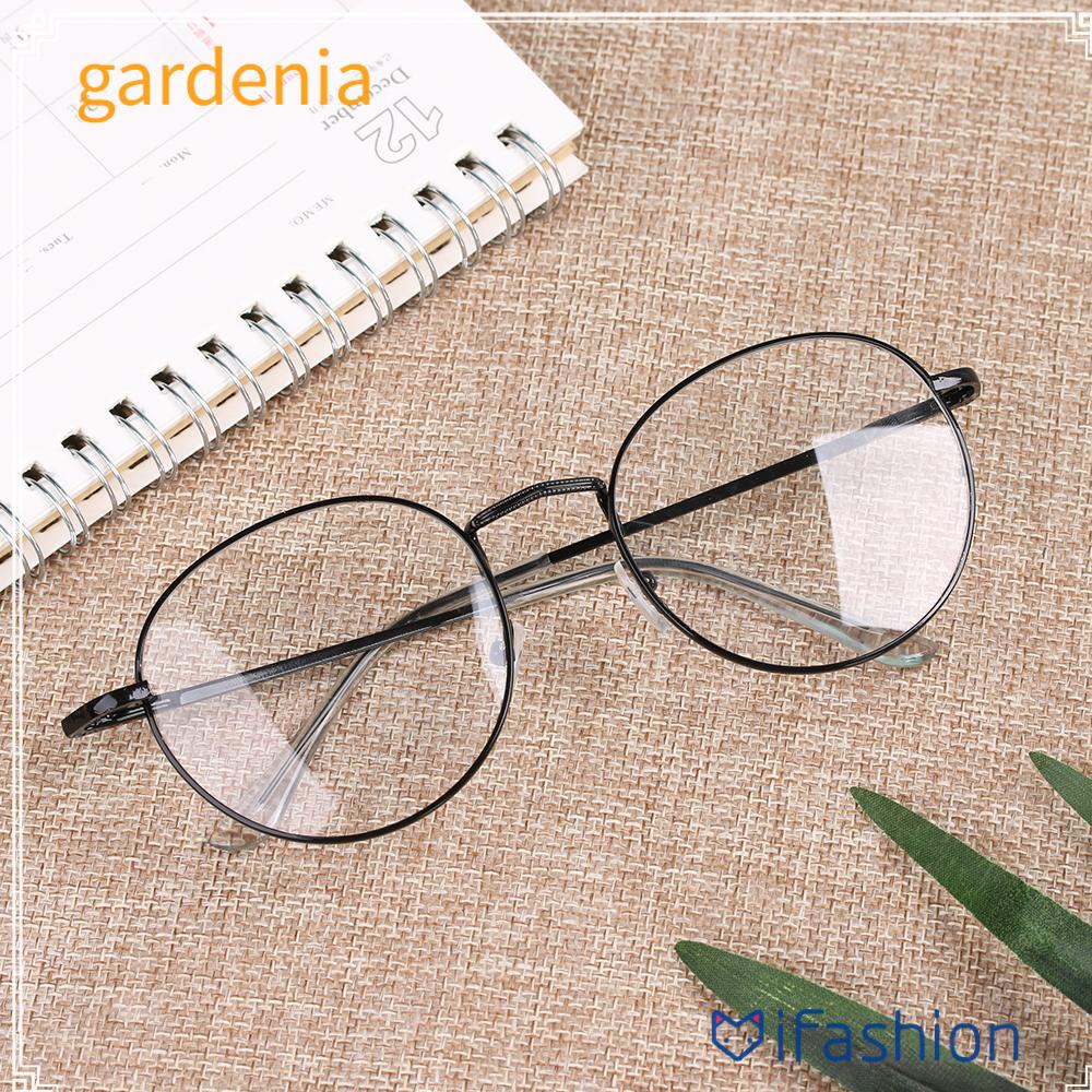 Gardenia Óculos De Armação Redonda De Metal Portátil Grande Para Masculino E Mulheres / Multicolorido