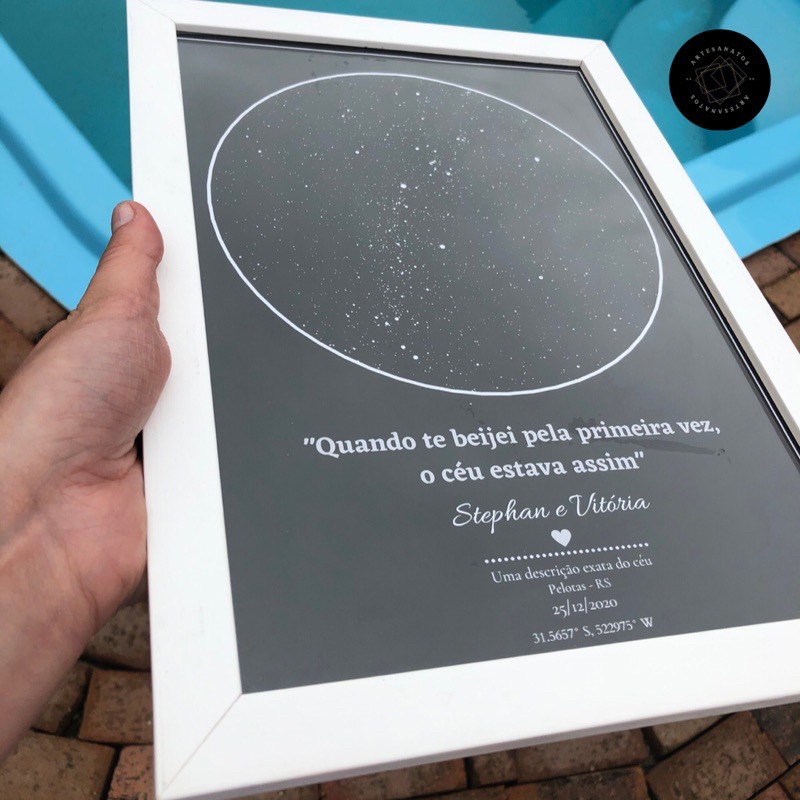 Quadro Mapa Das Estrelas | Shopee Brasil