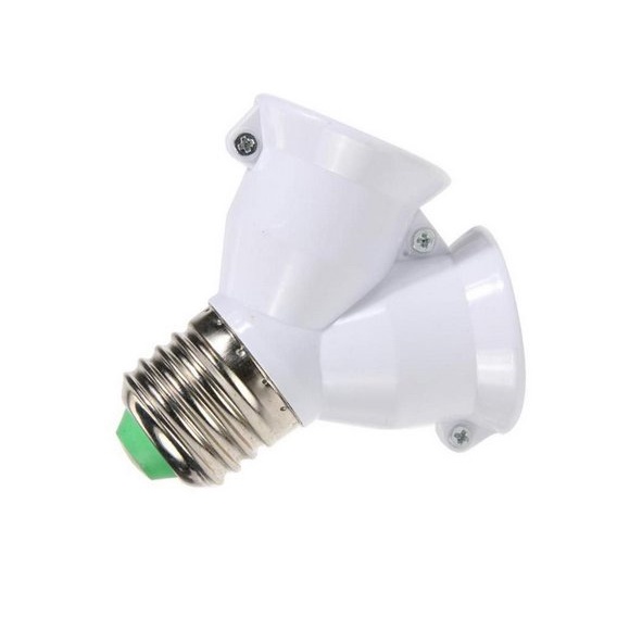 Soquete Adaptador Duplo Y  E27 Para Lâmpadas em Oferta na Shopee
