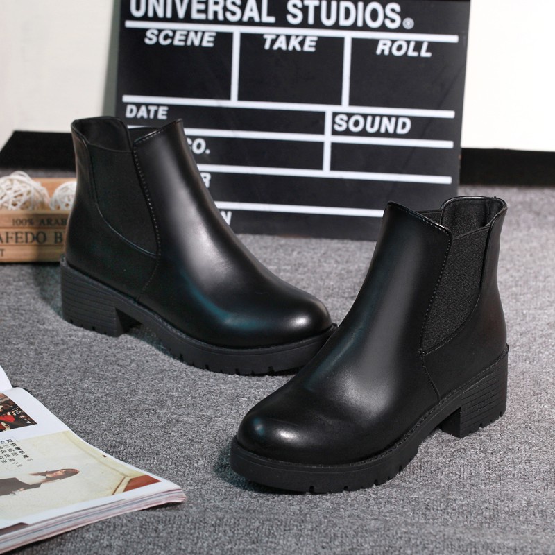 2022 Botas Curtas Botas Femininas Martin Botas Femininas Retro Estudante Britânico de Calcanhar Curto de Calcanhar Curto de Calcanhar Curto de Calcanhar Curto de Calcanhar Curto de