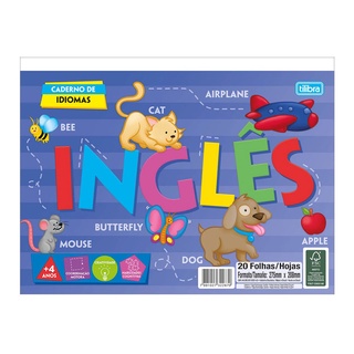 Caderno de alfabetização inglês Académie 20 fls Tilibra