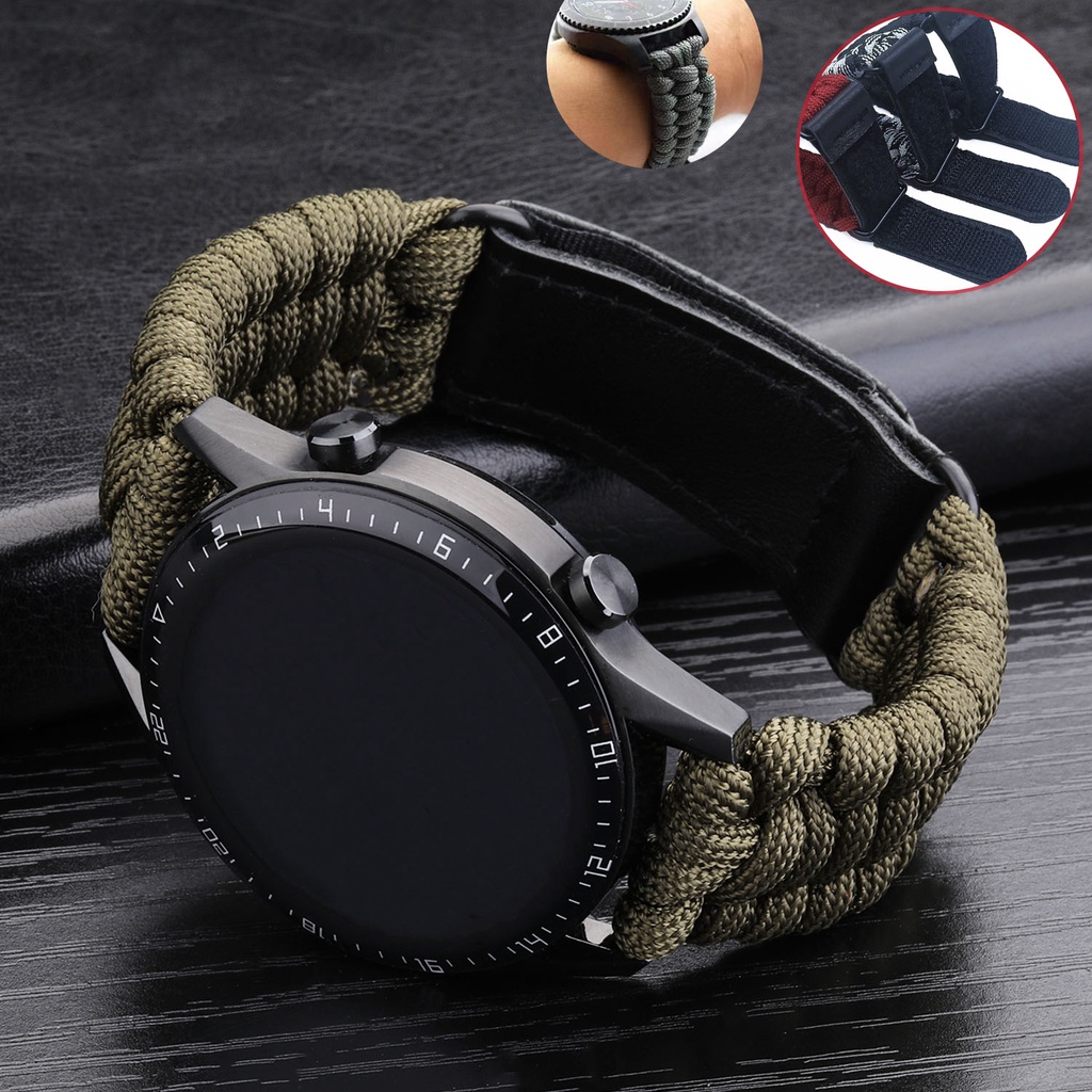 20mm 22mm Pulseira Trançado Para Samsung Galaxy Relógio Do Esporte Ao Ar Livre Banda 4/3 41mm 45mm Clássico 46mm 42mm Cinta De Nylon