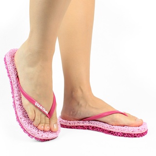 Chinelo De Capacho Rosa c/Pink Feminino Esfoliante Ortopédico Anti Derrapante Perfeito Vai de Chinelo