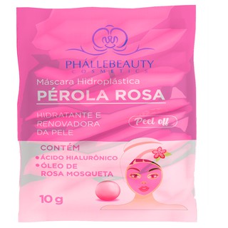 Máscara Facial Hidroplástica Peel Off Pérola Rosa PhálleBeauty PH0513 em Oferta na Shopee