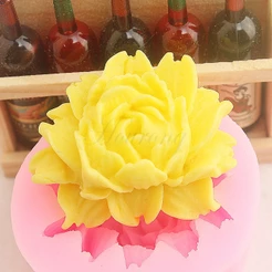Molde De Silicone Grande Flor De Rosa Fondant Decoração De Bolo De Chocolate