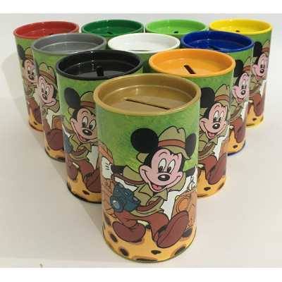 10 Cofrinho de Papelão Mickey Safari