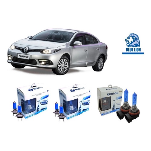 Renault Fluence 2011 A 2018 Kit Super Branca Farol Milha