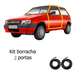 Borrachas Vedação Uno Mille Fire 2000 2001 2002 2003 2004 2 Porta