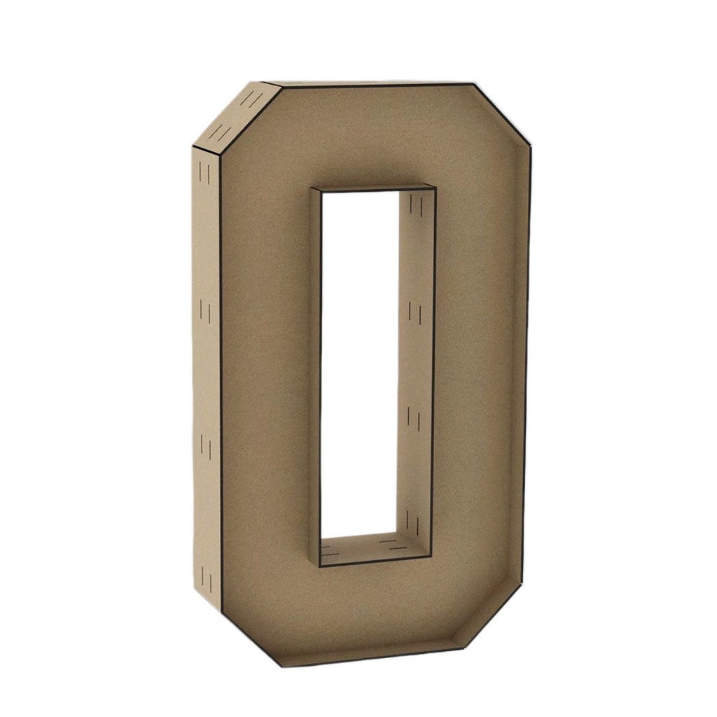 Letra Caixa O 30cm MDF Decoração Festa Nome Palavra Número